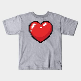 Pixel Heart - Valentines Day Love Kids T-Shirt